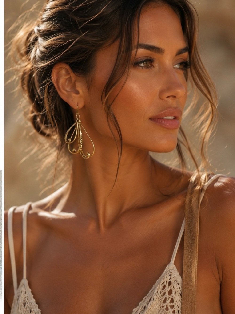 Elegant Silver Tone Triple Teardrop Dangle Earrings